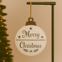Ijzeren bal plat Merry Christmas S