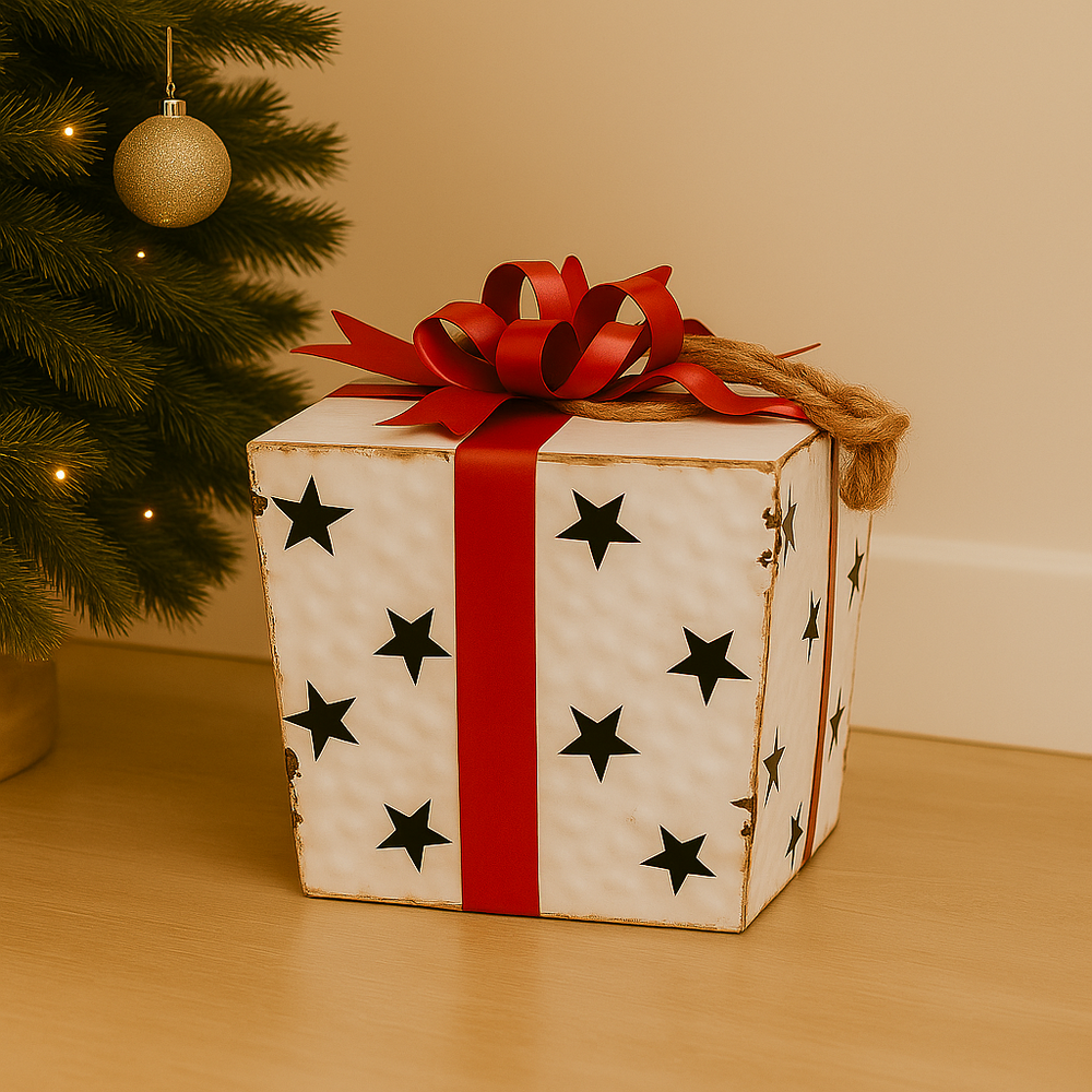 IJzeren cadeau vierkant