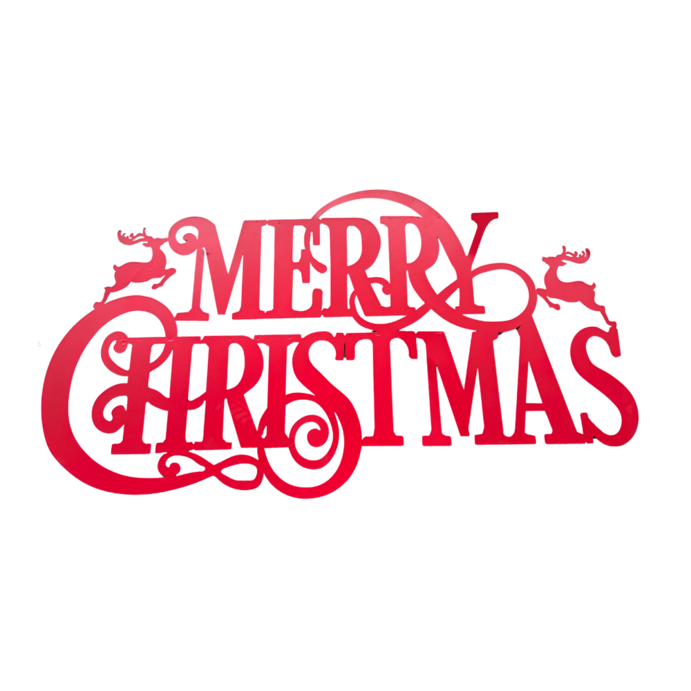 IJzeren wanddecoratie: Merry Christmas