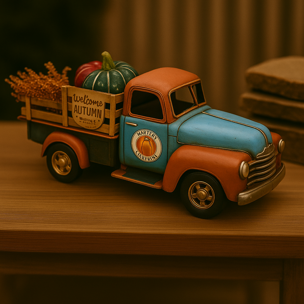 Truck groot met pompoenen